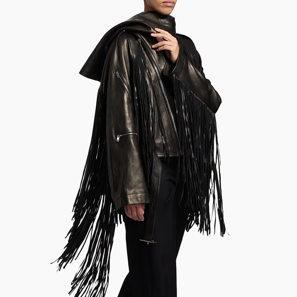 NWT Rick Owen’s Concordians Cropped Scarf Flight Jacket - Picture 2 of 5